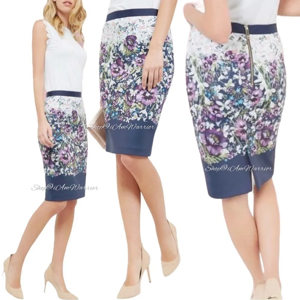 Ted Baker London floral bird butterfly pencil skirt *shop@iamwarrior